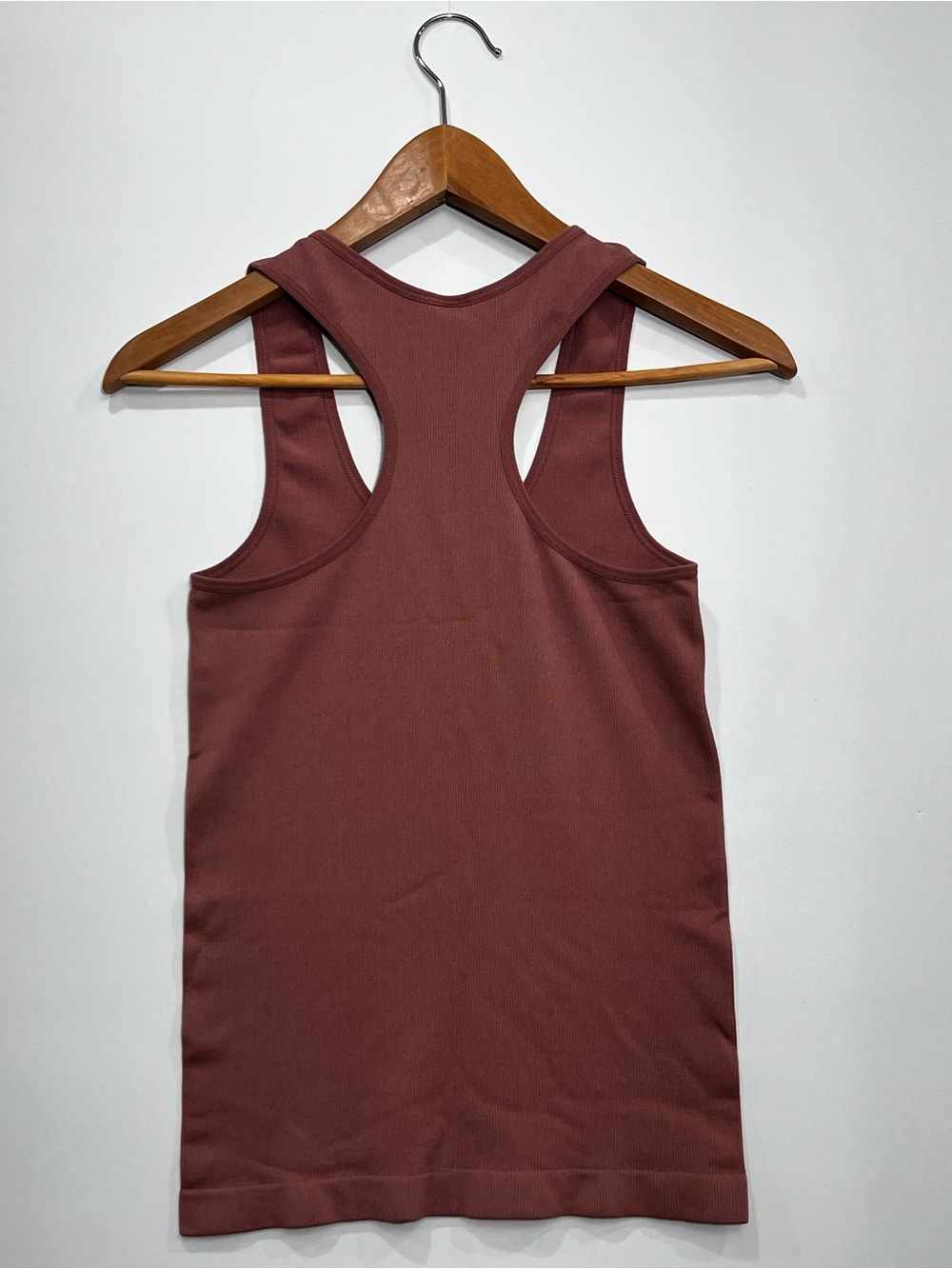Women's Ribbed Racerback Tank Top - Rust - Picture 4 of 6